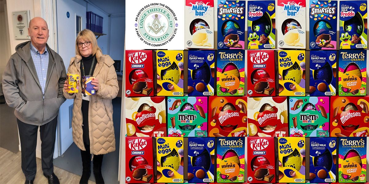 Easter eggs donated to Nether Robertland Primary School